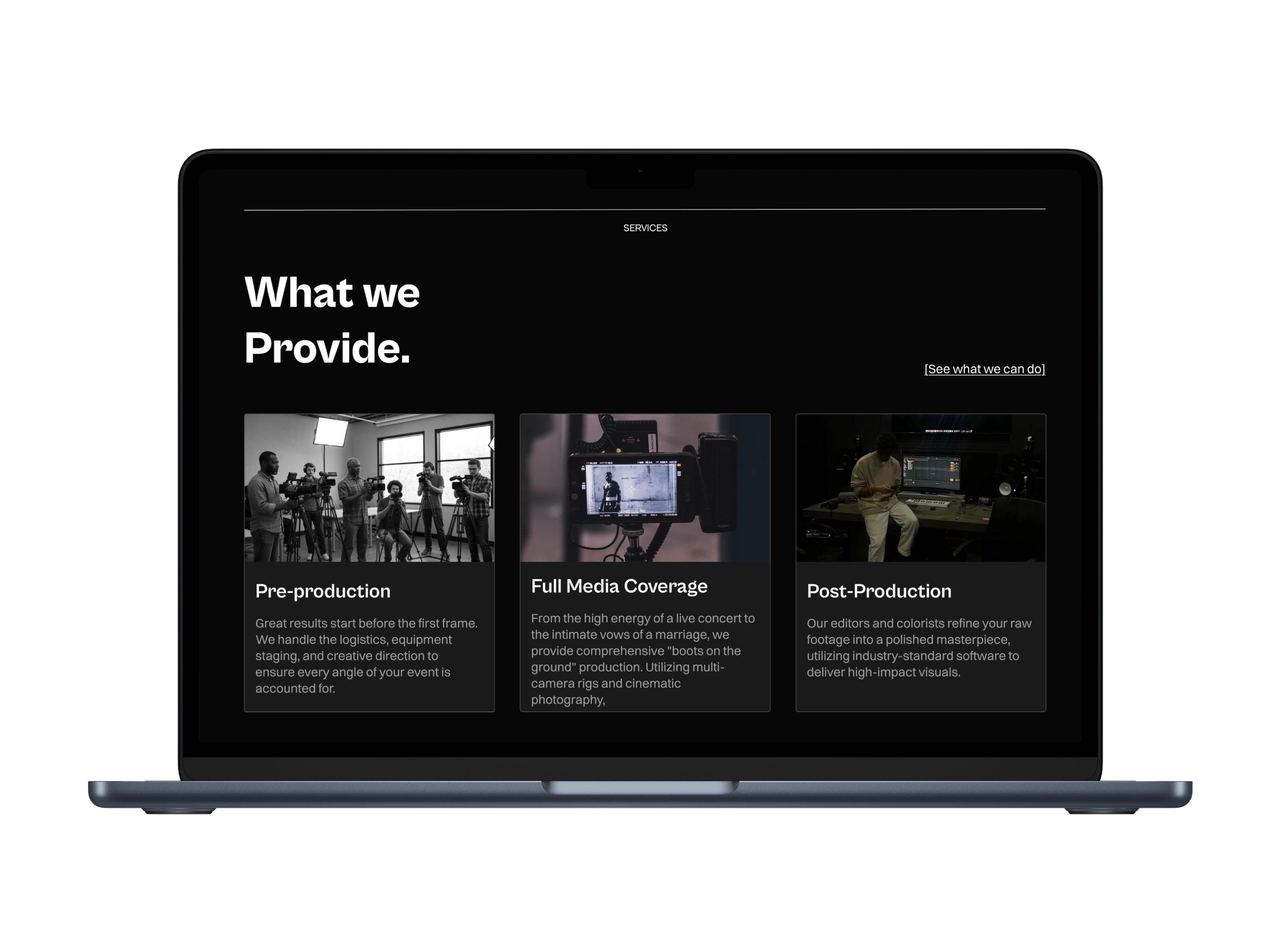 First impressions happen in seconds. — website screen