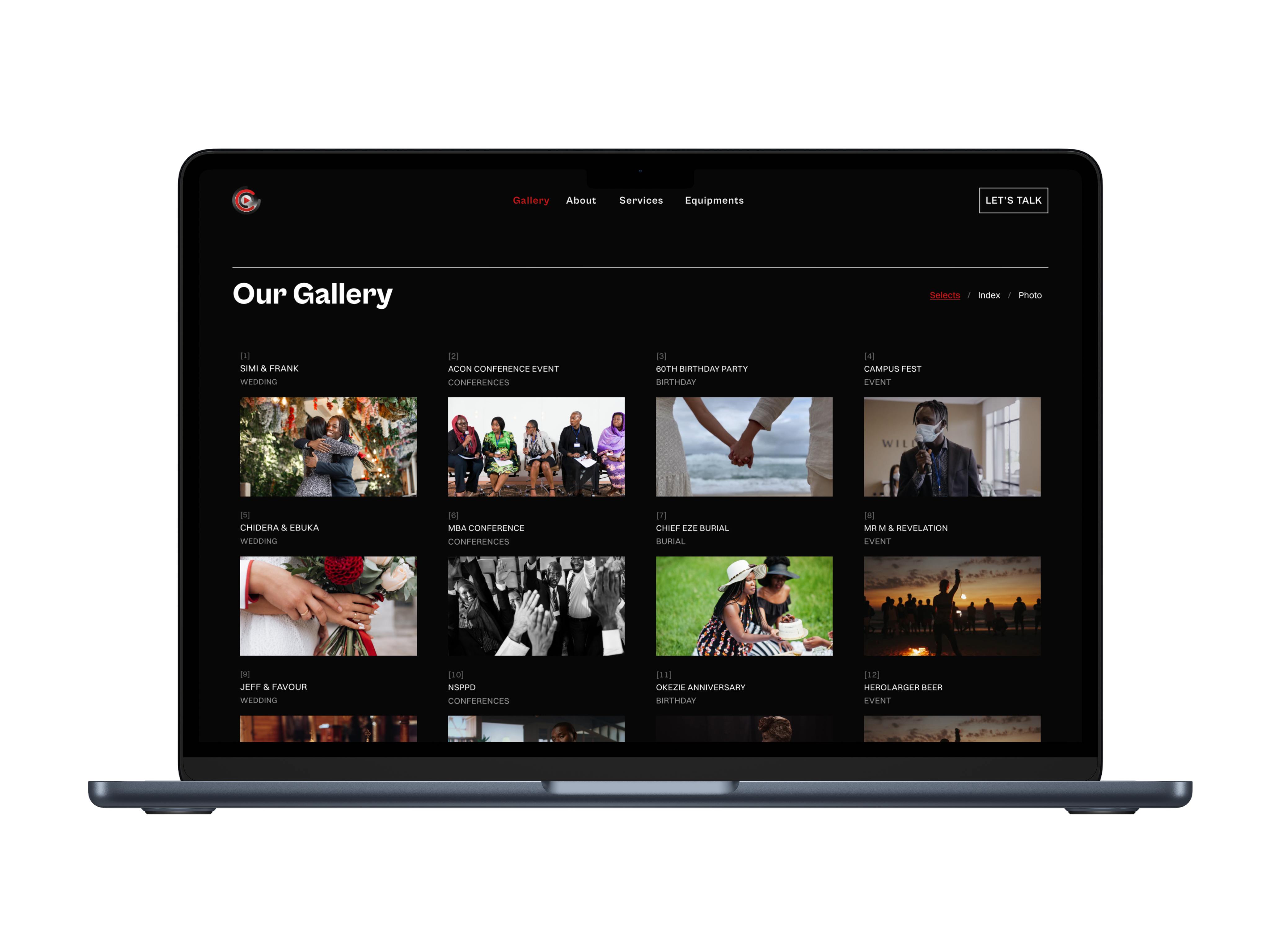 Let the work build the trust. — website screen