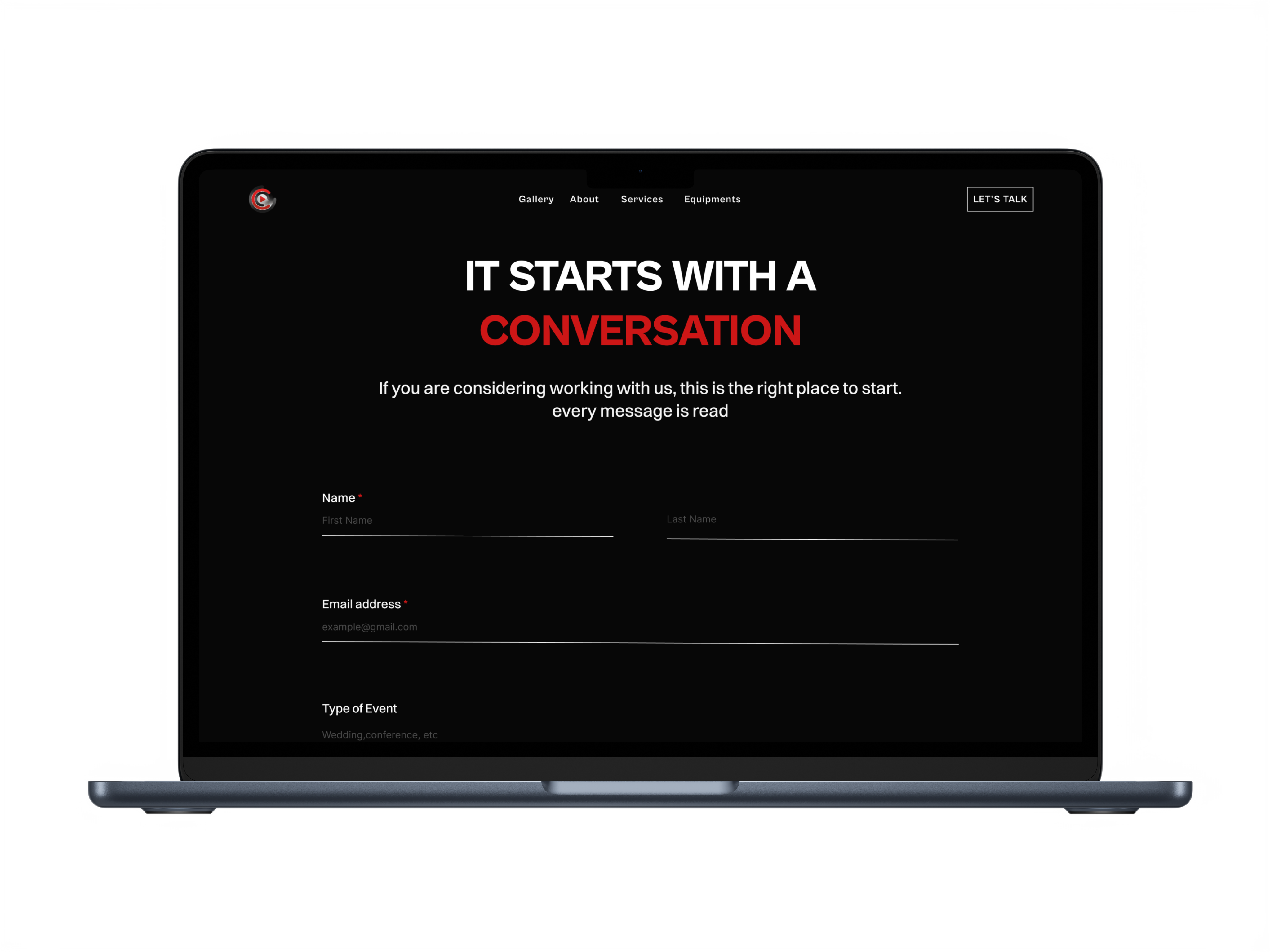 Designing for trust through storytelling. — website screen