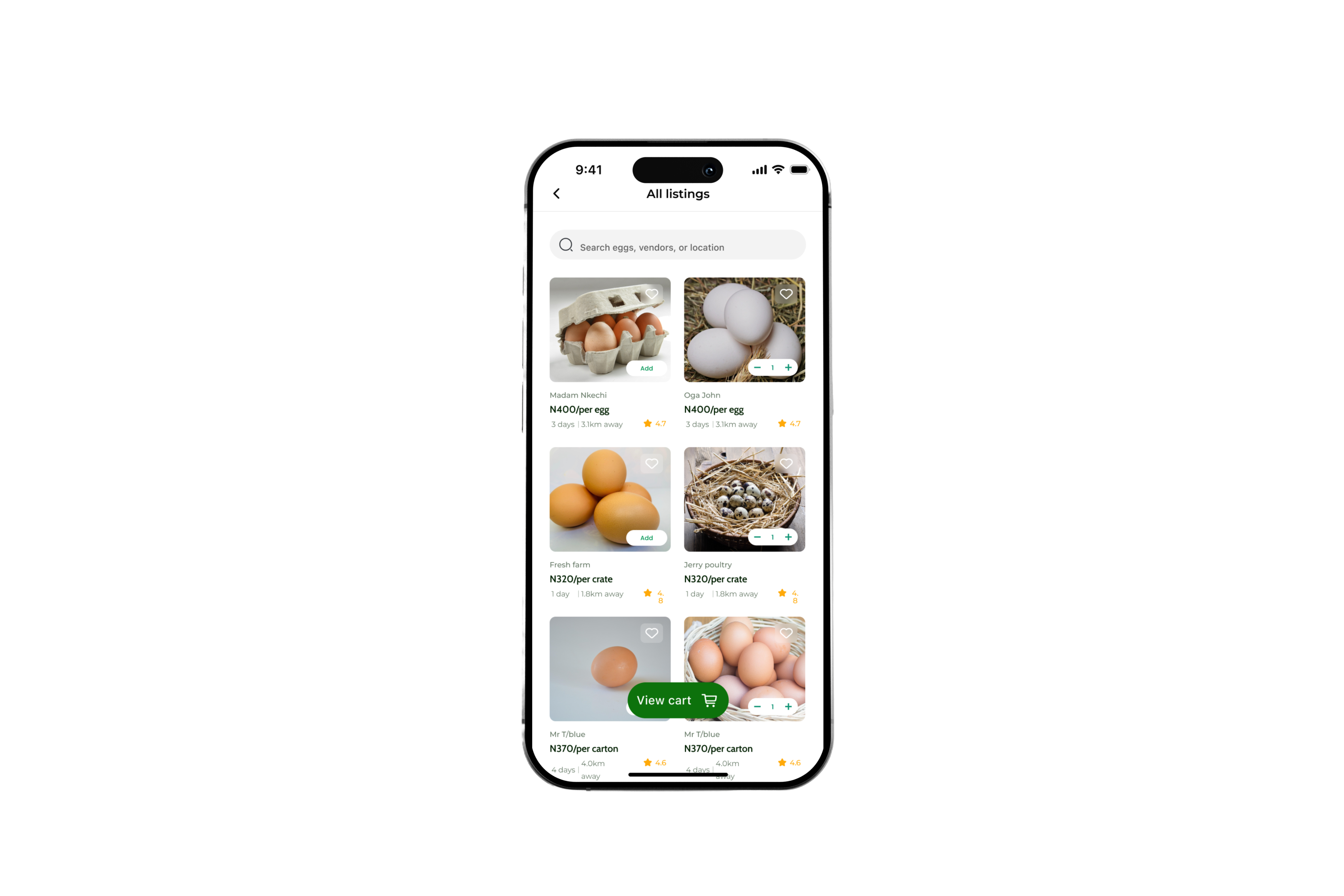 Finding trusted suppliers should feel effortless. — app screen