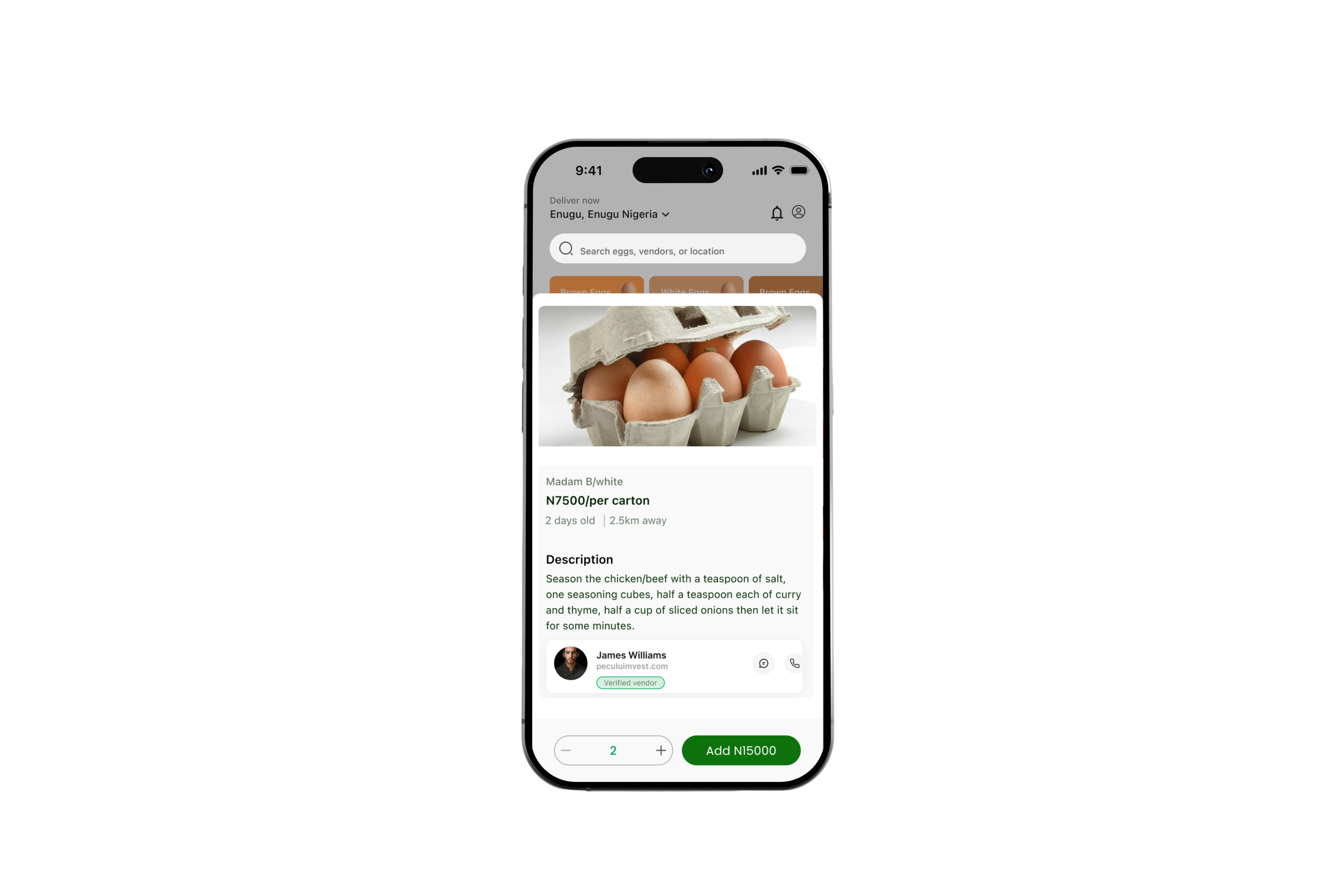 Freshness starts with trust. — app screen