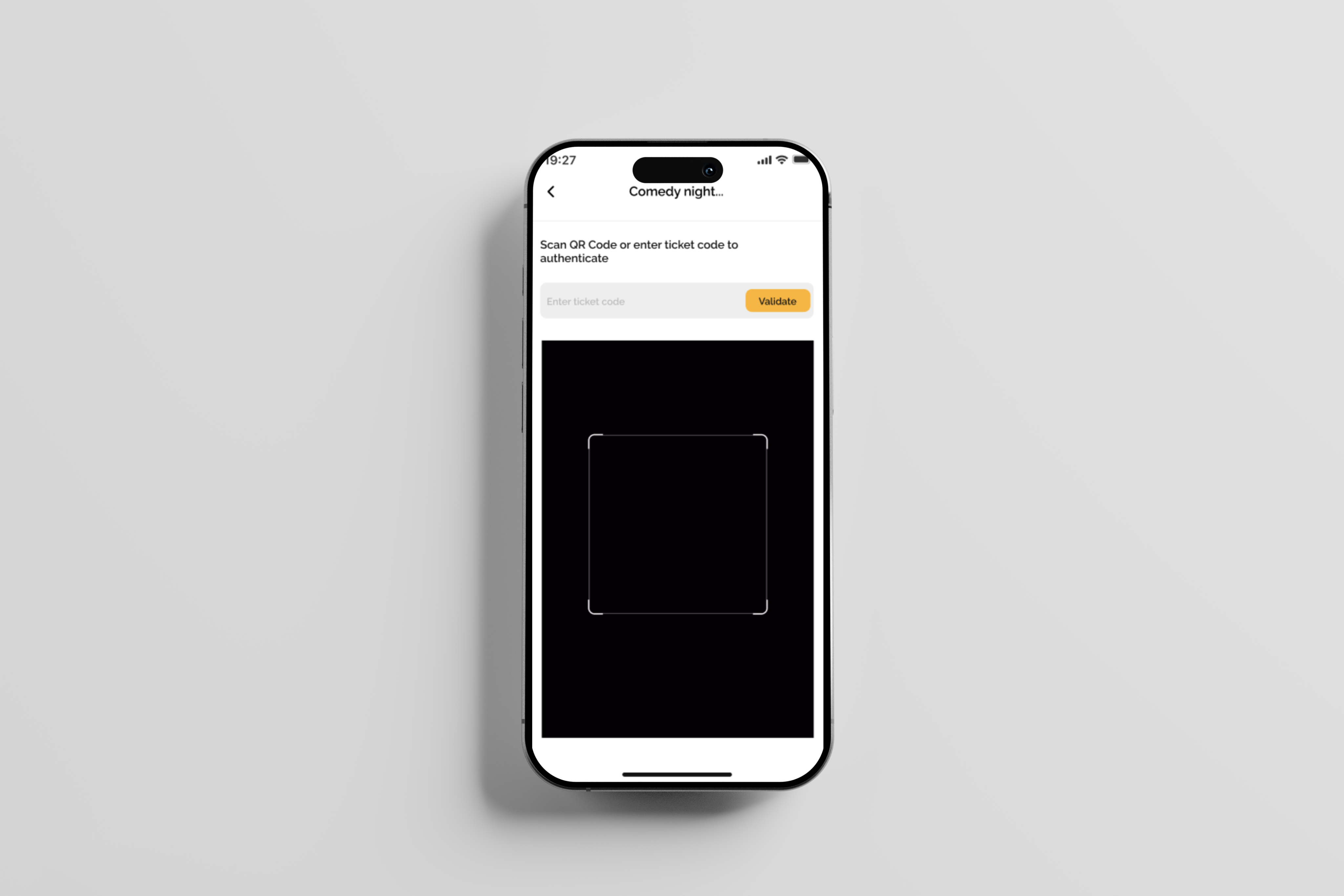 QR check-ins without the queues. — app screen