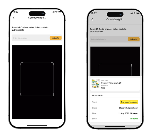 QR check-ins without the queues. — app screen