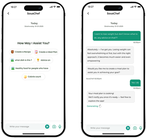 Never wonder what to cook again. — app screen