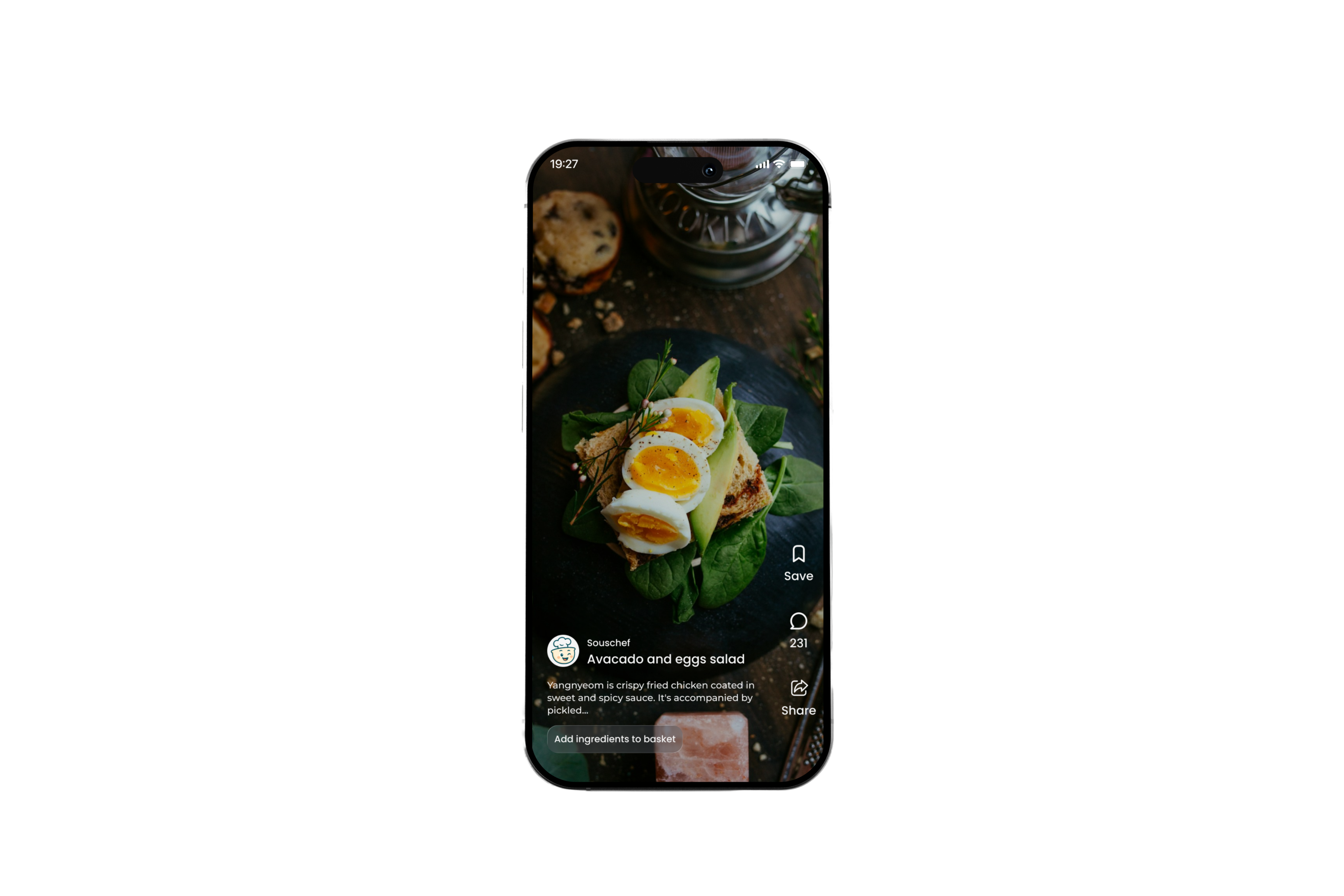 Inspiration should be one scroll away. — app screen