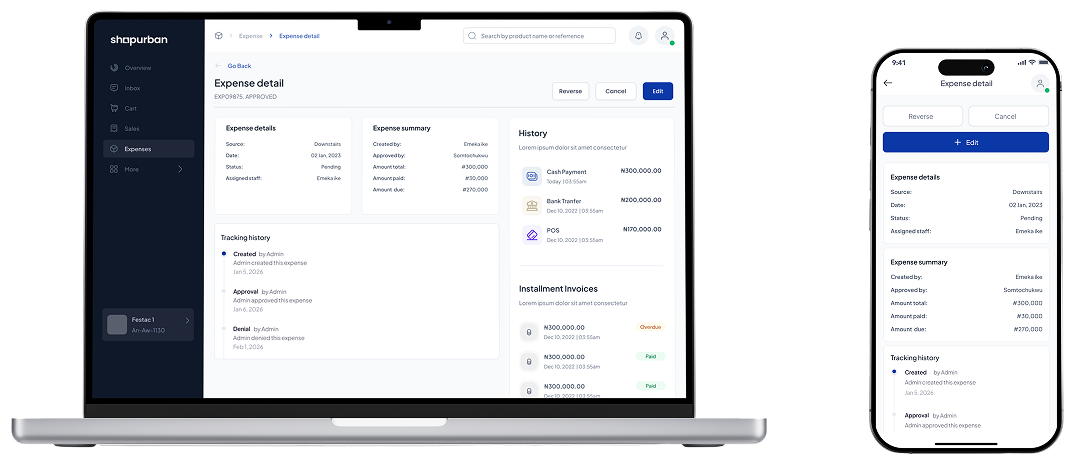 Bringing financial visibility to everyday operations. — screen