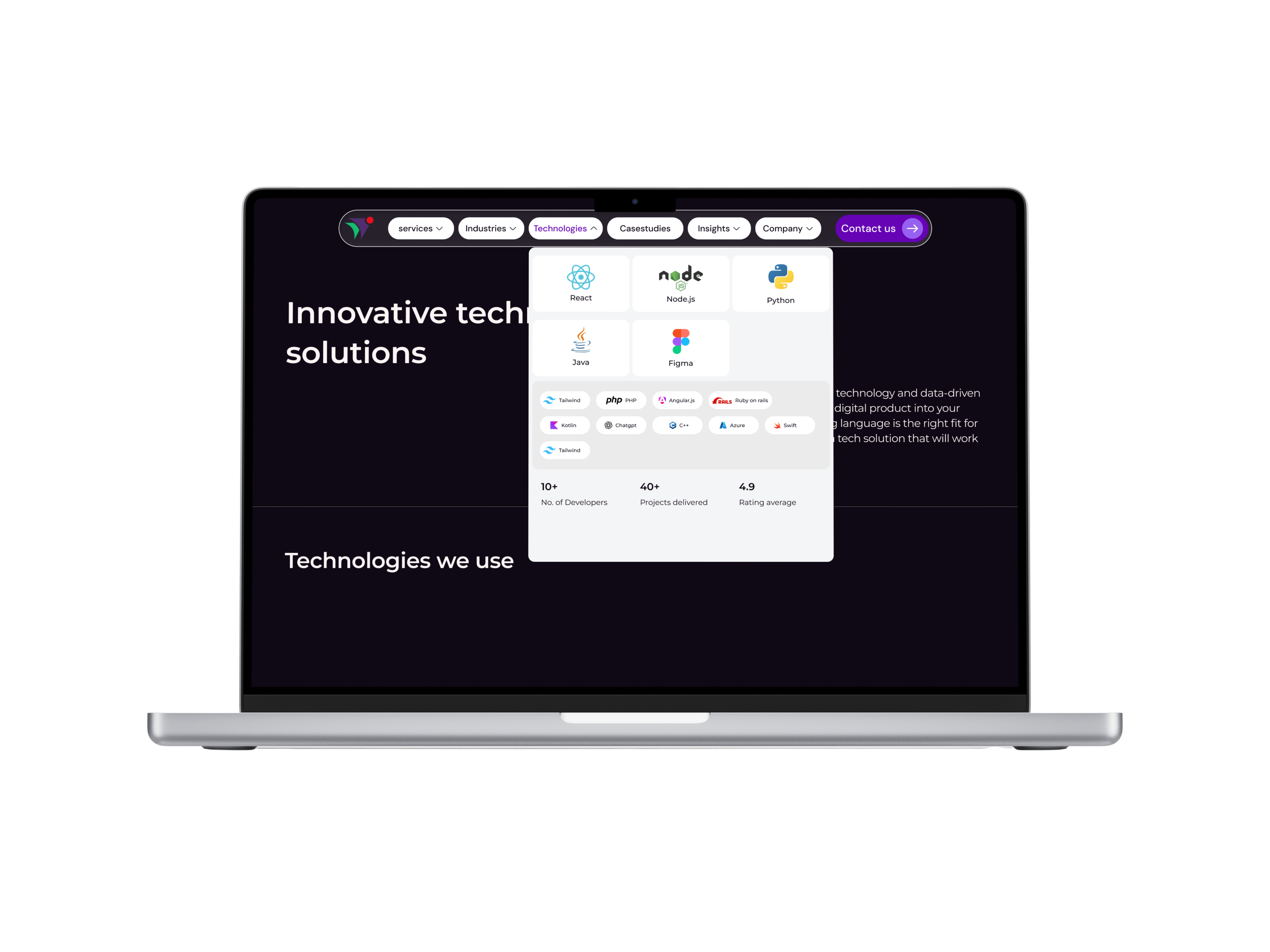 Explaining complex services with clarity. — app screen